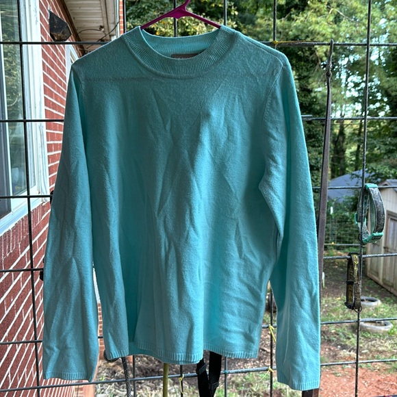 Kim Rogers Crew Neck Blue Long Sleeves Acrylic Sweater Ribbed Women’s Large L - Picture 2 of 15